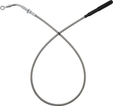 FAT BAGGERS INC. 118004-C Fat Baggers Inc. Ez Install Cltch Cbl Upper 4" Over Stk Stainless Braid 118004-C