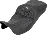 SADDLEMEN 808-07B-21105 Saddlemen Seat Roadsofa Tri Gripper Ext Rch Silver Stitch 808-07B-21105