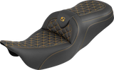 SADDLEMEN 808-07B-21007 Saddlemen Seat Roadsofa Tri Gripper Gold Stitch 808-07B-21007