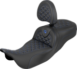 SADDLEMEN 808-07B-211B1 Saddlemen Seat Roadsofa Tri Gripper W/Db Blue Stitch 808-07B-211B1