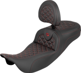 Saddlemen Seat Roadsofa Tri Gripper W/Db Red Stitch 808-07B-211B4