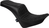DRAG SPECIALTIES SEATS Drag Specialties Seats Seat Freedom 2Up Dd Stitch Bk Solarleather M8 Softail 18-25