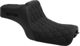 SLYFOX 4709C-SlyFox Slyfox Seat Highnoon 2Up Black Logo Dd Slip Stop Sportster 2004-22 4709C-Slyfox