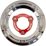 TRASK TM-0051-CH-RD Trask Derby Cover And Power Plate Kit M8 Fl Chrm/Red Tm-0051-Ch-Rd