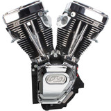 S&S CYCLE 3100737A T143 Long Block Engine - Wrinkle Black And Chrome - Touring | Dyna 310-0737A