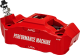 PERFORMANCE MACHINE (PM) 0052-2427-RC Performance Machine (Pm) Caliper Front Left Red 125X4 Race Series Radial Mount 0052-2427-Rc