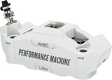 Performance Machine (Pm) Caliper Front Left White 125X4 Race Series Radial Mount 0052-2427-Wc