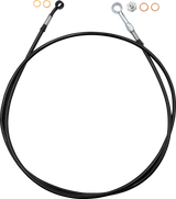 FAT BAGGERS INC. 100063-B Fat Baggers Inc. Ez Install Brake Line Full Length 63" Black Braid 100063-B