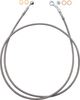 FAT BAGGERS INC. 110066 Fat Baggers Inc. Ez Install Brake Line Full Length 66" Stnl Braid 110066