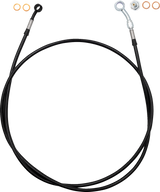 FAT BAGGERS INC. 110066-B Fat Baggers Inc. Ez Install Brake Line Full Length 66" Black Braid 110066-B