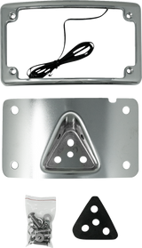 KODLIN USA KUS20353 Kodlin Usa License Plate Curved Mount Kit 3 Hole Chrome Kus20353