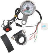 DRAG SPECIALTIES Drag Specialties Speedo 1.87"Pro Wht Km/H