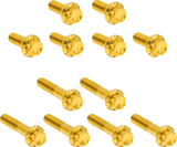 Arlen Ness Hardware Kit Titanuim 12Pt Rocker Box Gold 300-994