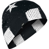 Zan Headgear Sportflex Beanie - Black & White Flag Whll091