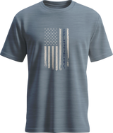 SLIPPERY Slippery Tee Slippery Flag Flint Blue Heather Lg