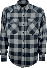 GERBING HEATED CLOTHING GER7VFS-BG-M Gerbing Heated Clothing Shirt Flannel 7V Gray/Black Md Ger7Vfs-Bg-M