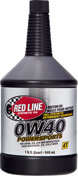 RED LINE SYNTHETIC OIL 42204 Red Line Synthetic Oil 0W40 Powerspoorts Motor Oil - 1 Quart 42204