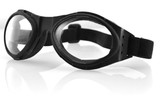Bobster Bugeye Goggle Black Frame Clear Lens Ba001C