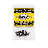 BOLT MOTORCYCLE ACCESSORIES 2005-6SRIV Bolt Motorcycle Accessories M6 3-Stage Push Rivets 10/Pk 2005-6Sriv
