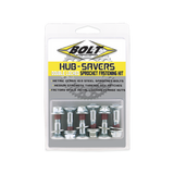 BOLT MOTORCYCLE ACCESSORIES 2008-HS.S Bolt Motorcycle Accessories Hub-Savers Japanese Slver-6/Pk 2008-Hs.S