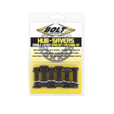 BOLT MOTORCYCLE ACCESSORIES 2008-HS.B Bolt Motorcycle Accessories Hub-Savers Japanese Black-6/Pk 2008-Hs.B