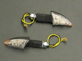 HIGHWAY HAWK HH-68-9293 Highway Hawk Turnsignal Set Shark Black Long 2Pcs Hh-68-9293