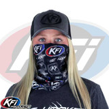 KFI PRODUCTS FM-BLK Kfi Products Kfi Kfi Black Flag Face Mask With Logos Fm-Blk