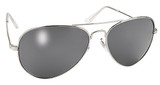 Pacific Coast Sunglasses Kickstart Aviator Silver Mirror 80010