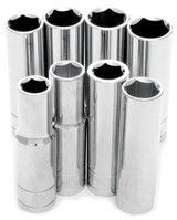 Performance Tool 8Pc 1/2" Dr Met Dw Socket Set W32400