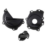 POLISPORT 91372 Polisport Polisport Engine Covers Black 91372
