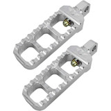 JOKER MACHINE 08611 Joker Machine Adjustable Serrated Footpegs - Clear 08-61-1
