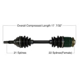 TYTANEUM 813-0002 Tytaneum Tytaneum Oe Replacement Cv Axle Arctic Cat Rear Left / Right 813-0002