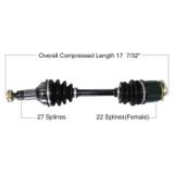 TYTANEUM 813-0009 Tytaneum Tytaneum Oe Replacement Cv Axle Arctic Cat Rear Left / Right 813-0009