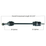 TYTANEUM 813-0043 Tytaneum Tytaneum Oe Replacement Cv Axle Can-Am Front Left 813-0043