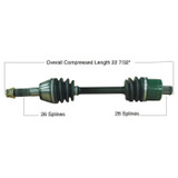TYTANEUM 813-0156 Tytaneum Tytaneum Oe Replacement Cv Axle Polaris Rear Left / Right 813-0156