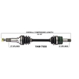 TYTANEUM 813-0198 Tytaneum Tytaneum Oe Replacement Cv Axle Yamaha Front Right 813-0198