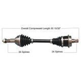 TYTANEUM 813-0238 Tytaneum Tytaneum Heavy Duty Cv Axle Can-Am Rear Right 813-0238