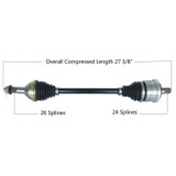 TYTANEUM 813-0254 Tytaneum Tytaneum Heavy Duty Cv Axle Can-Am Rear Left / Right 813-0254