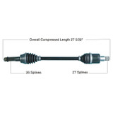 TYTANEUM 813-0307 Tytaneum Tytaneum Heavy Duty Cv Axle Polaris Rear Left / Right 813-0307