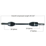 TYTANEUM 813-0318 Tytaneum Tytaneum Heavy Duty Cv Axle Polaris Rear Left 813-0318