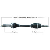 TYTANEUM 813-0333 Tytaneum Tytaneum Heavy Duty Cv Axle Yamaha Front Left 813-0333