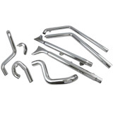 BASSANI XHAUST 1S66E33 Bassani Xhaust True Duals Exhaust System With Fishtail Mufflers - 33" - Softail - Baffle Included 1S66E-33