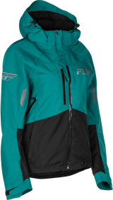 Fly Racing Women'S Carbon Jacket Deep Lake/Black Lg 470-5212L