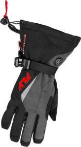 Fly Racing 476-2942X Fly Racing Title Heated Gauntlet Gloves Grey/Black/Red Xl 476-2942X