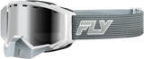 Fly Racing 37-4111 Fly Racing Zone Elite Sn Goggle Grey/Whte W/Blk Mirror Plrzd Smoke Lens 37-4111