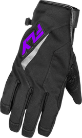 Fly Racing Title Long Gloves Black/Purple Sm 371-0619S