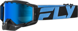 Fly Racing Zone Snow Goggle Blk/Blu W/Sky Blue Mir/Blue Lens 37-50385