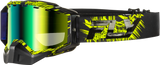 Fly Racing 37-50386 Fly Racing Zone Snow Goggle Grn/Blk W/Green Mir/Yellow Lens 37-50386