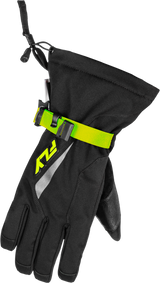 Fly Racing Title Gauntlet Gloves Black/Hi-Vis Xs 371-0605Xs