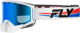 Fly Racing Focus Snow Goggle Whte/Red/Blu W/Dark Blue Mirror/Smoke Lens 37-50087